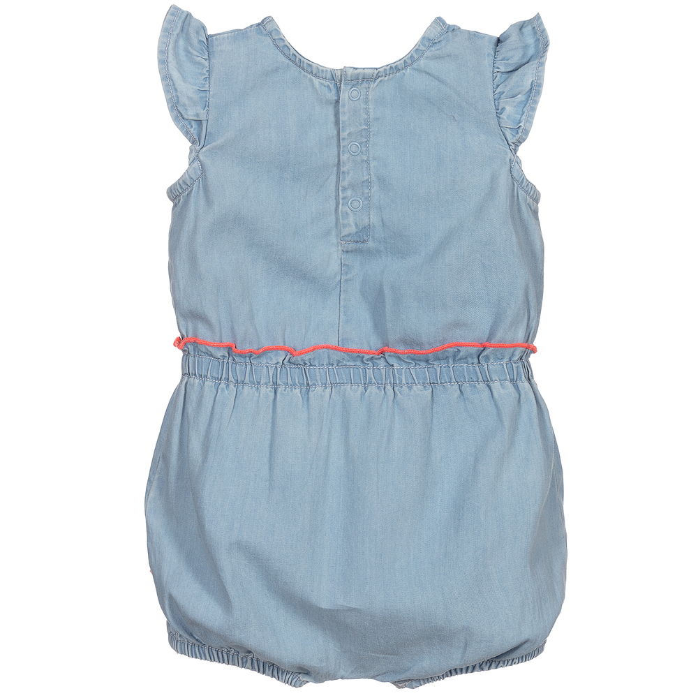 Billieblush-Blue Chambray Baby Shortie | Childrensalon Outlet