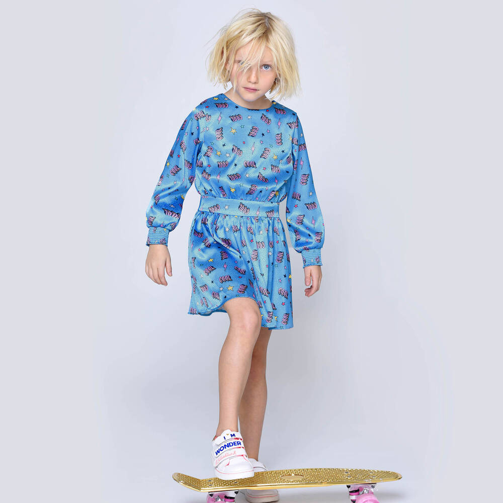 Billieblush-Blue Cool All Over Dress | Childrensalon Outlet