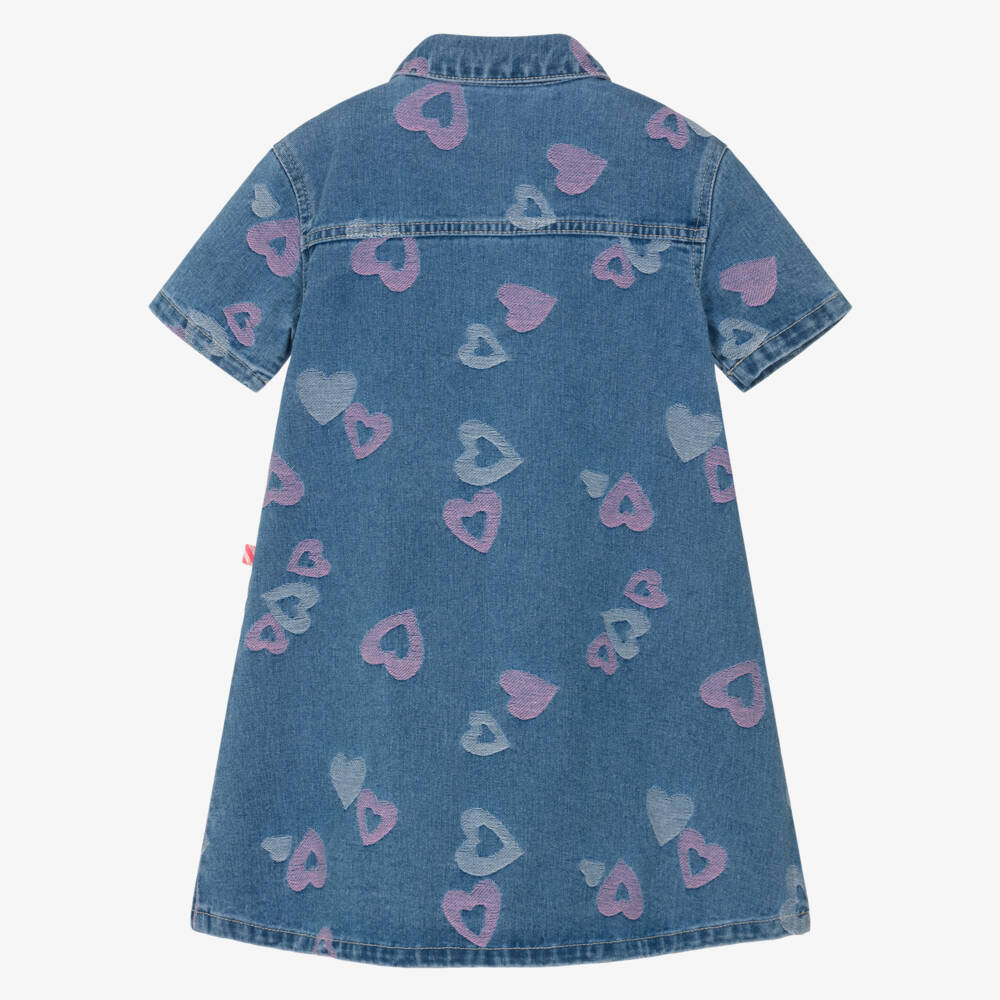 Billieblush-Blue Denim Heart Dress | Childrensalon Outlet
