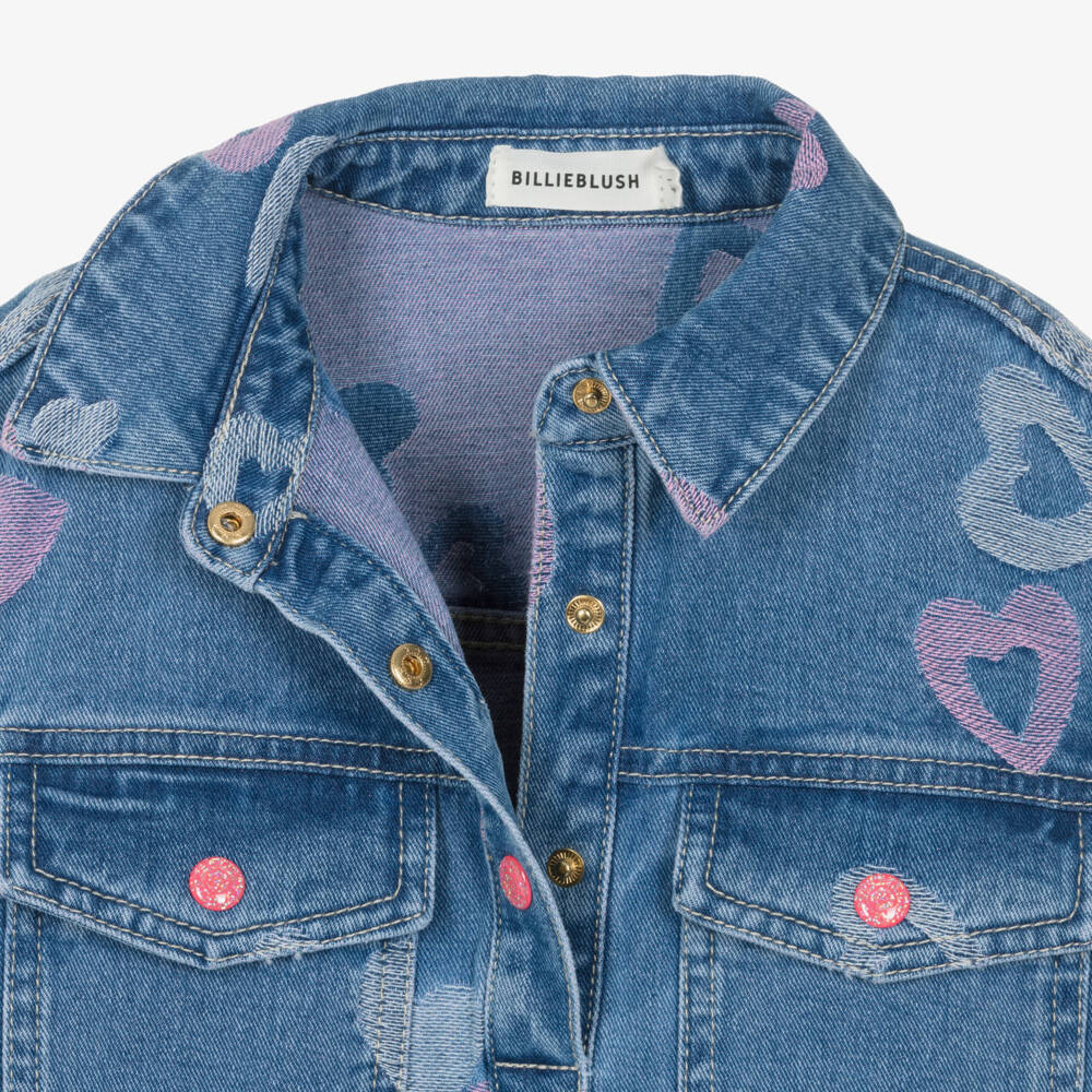 Billieblush-Blue Denim Heart Dress | Childrensalon Outlet