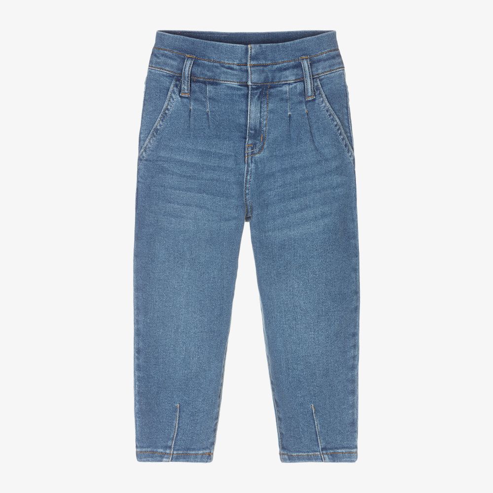 Billieblush-Blue Denim Jeans & Belt | Childrensalon Outlet