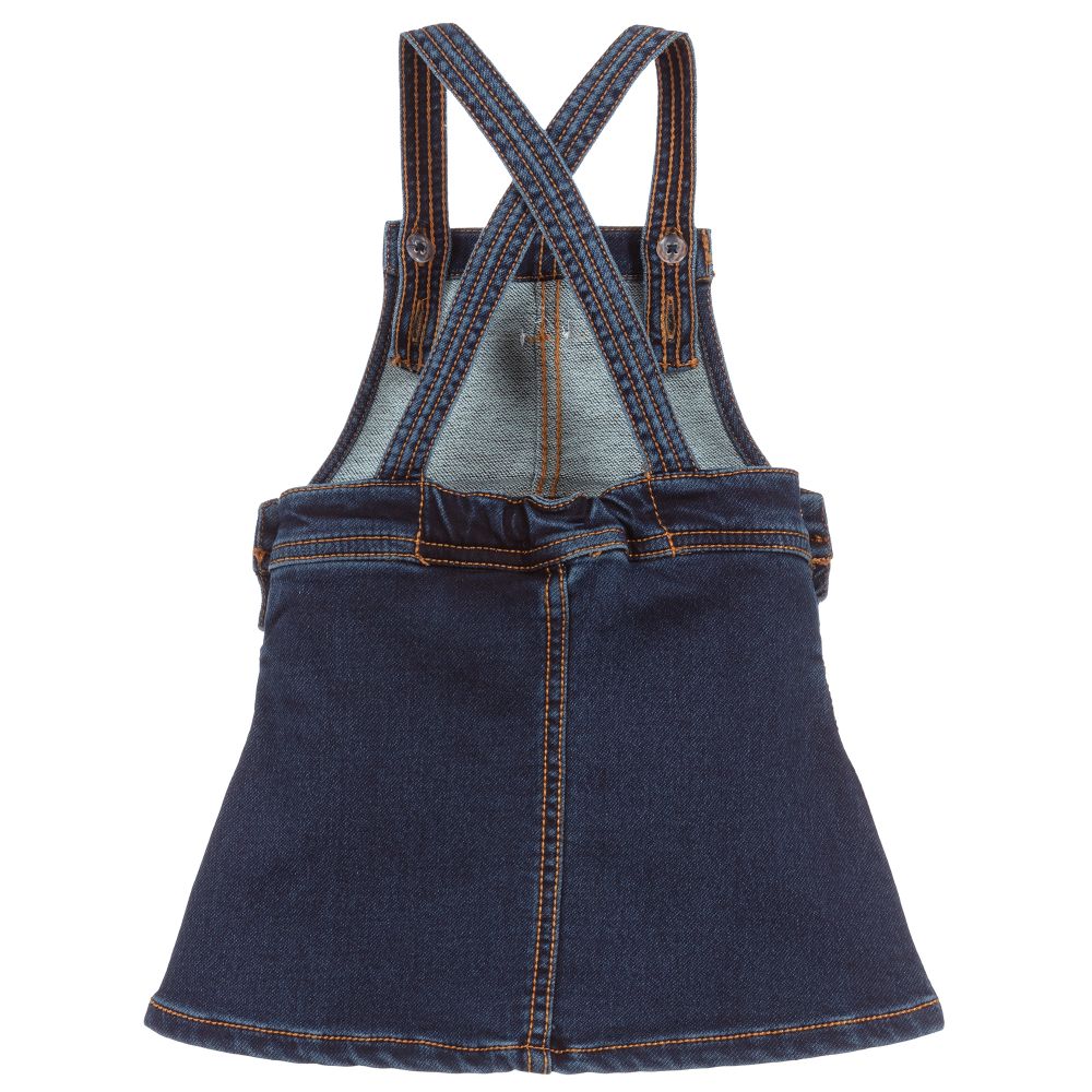 blue denim pinafore