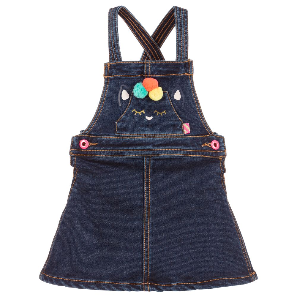 Billieblush - Blue Denim Pinafore Dress | Childrensalon