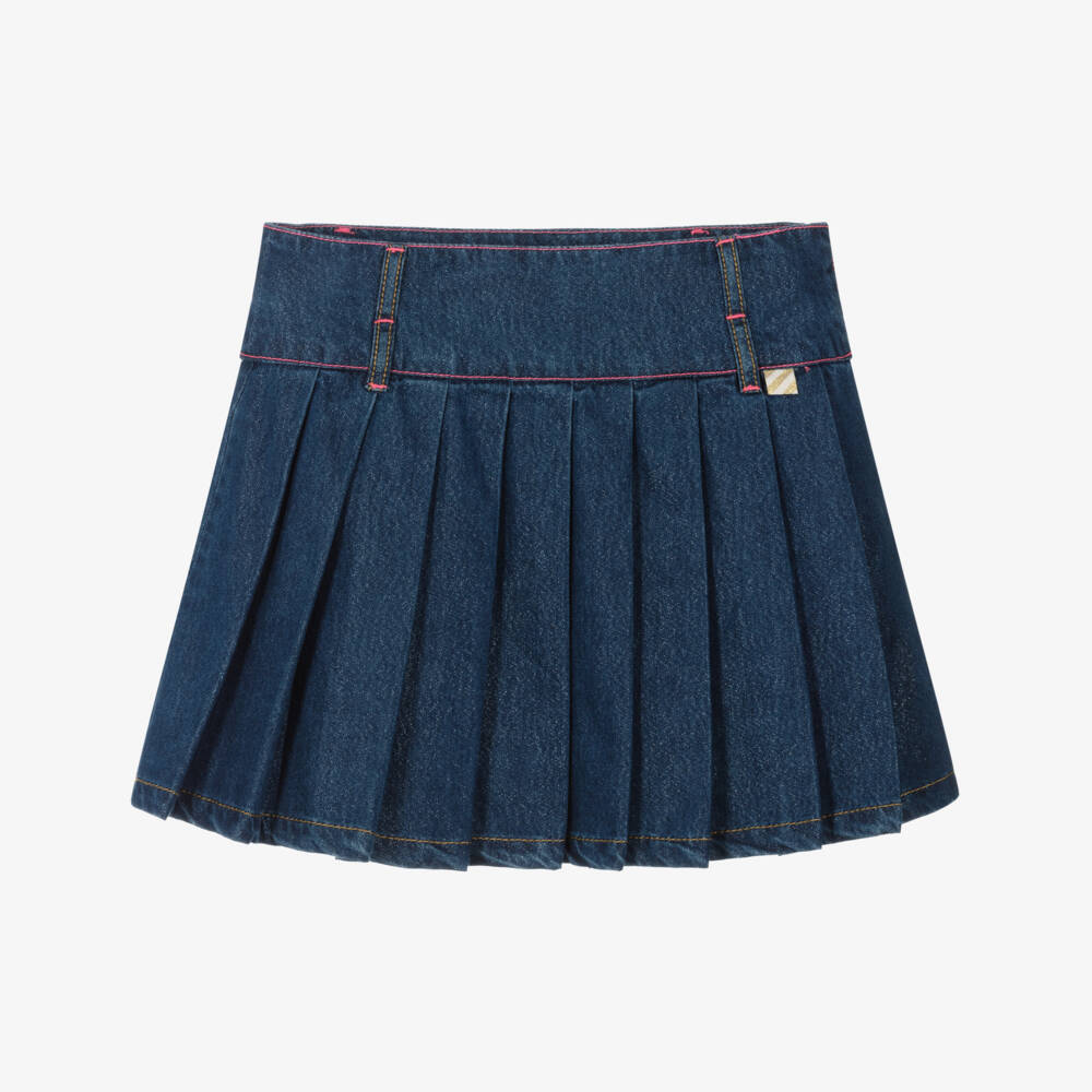 Billieblush-Юбка из синего денима с плиссировкой для девочек | Childrensalon Outlet