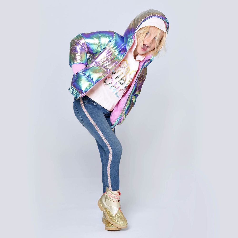 Glitter cheap stripe jeans