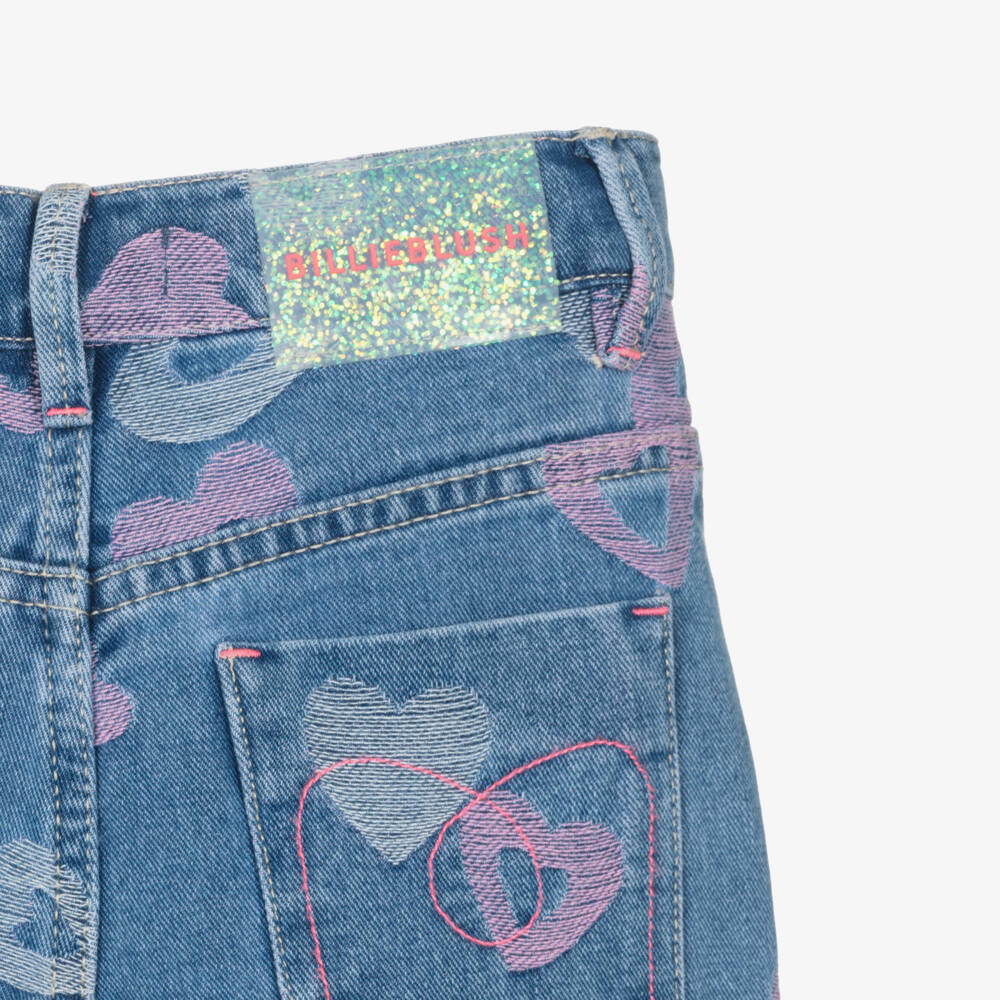 Billieblush-Blue Heart Print Jeans | Childrensalon Outlet