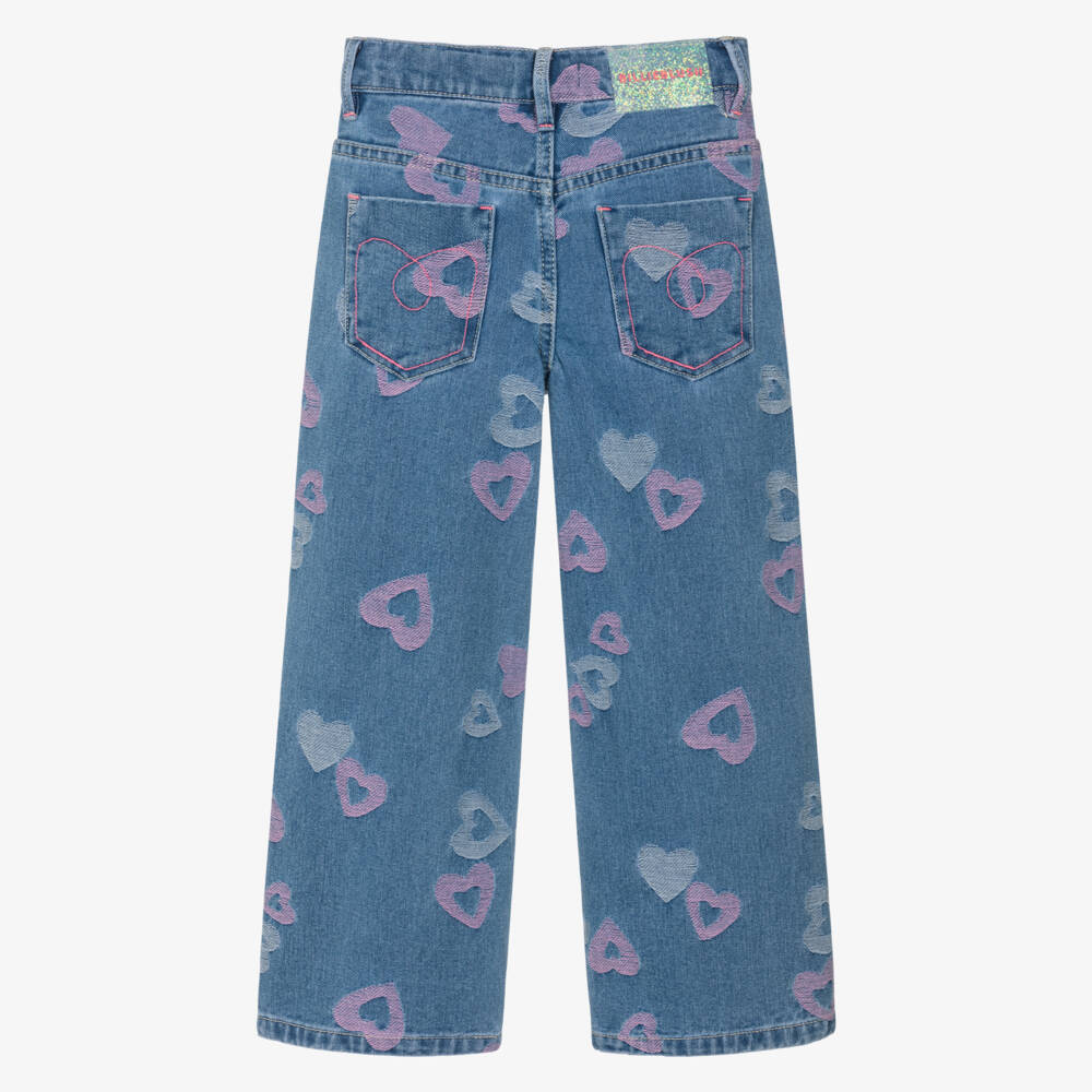 Billieblush-Blue Heart Print Jeans | Childrensalon Outlet
