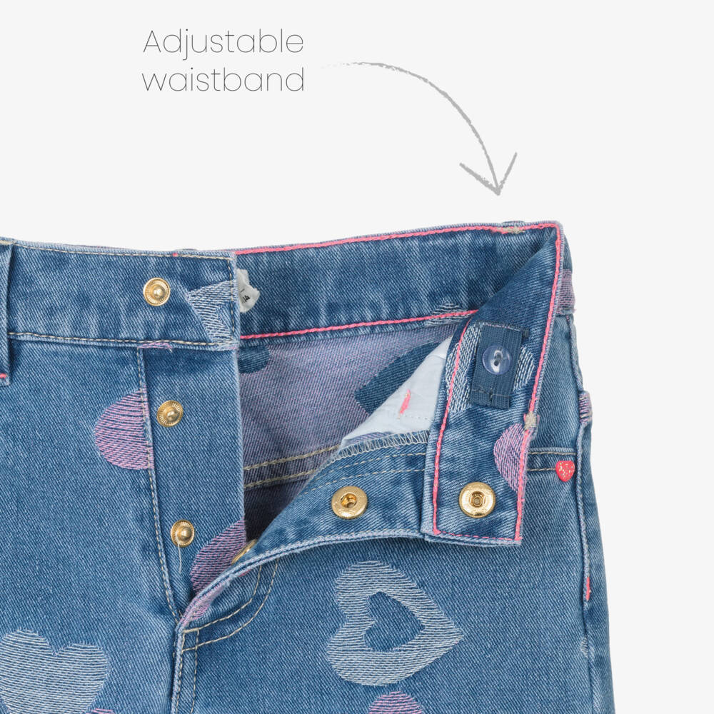 Billieblush-Blue Heart Print Jeans | Childrensalon Outlet
