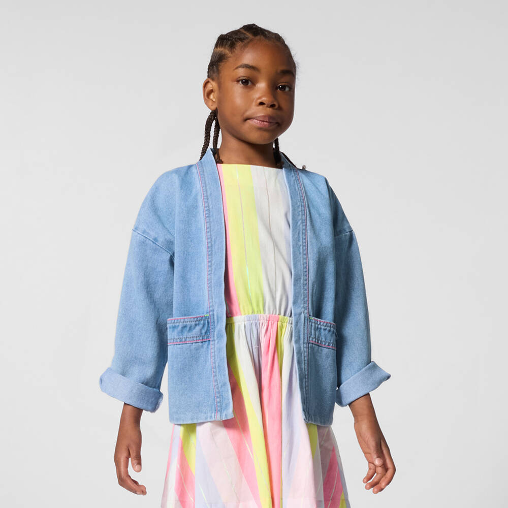 Billieblush-Кимоно жакет синий для девочек | Childrensalon Outlet