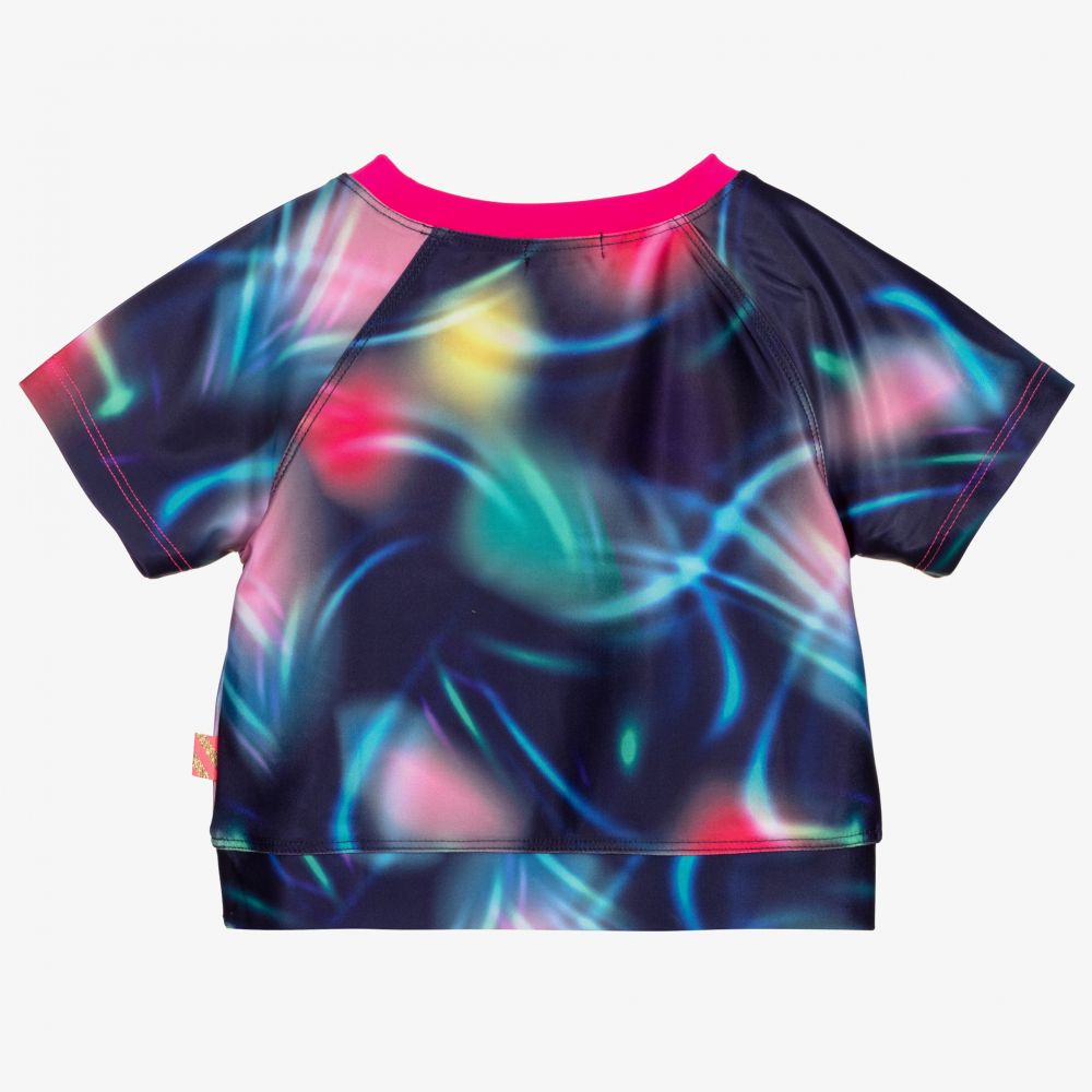 Billieblush-Blue & Pink Cropped T-Shirt | Childrensalon Outlet