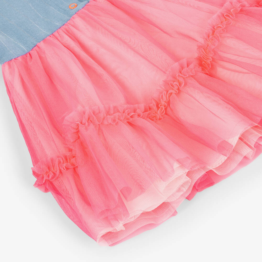 Billieblush-Blue & Pink Tulle Dress | Childrensalon Outlet