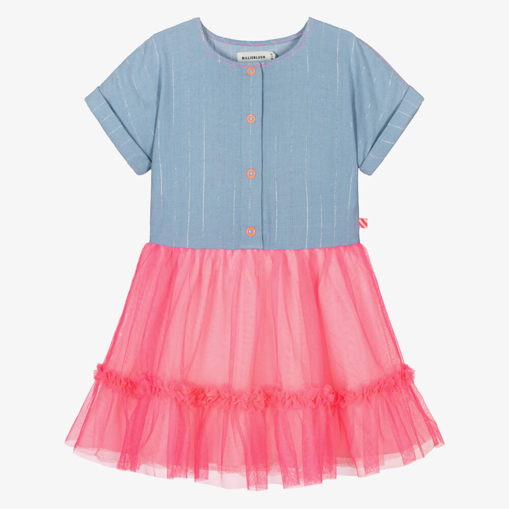 Billieblush-Blue & Pink Tulle Dress | Childrensalon Outlet