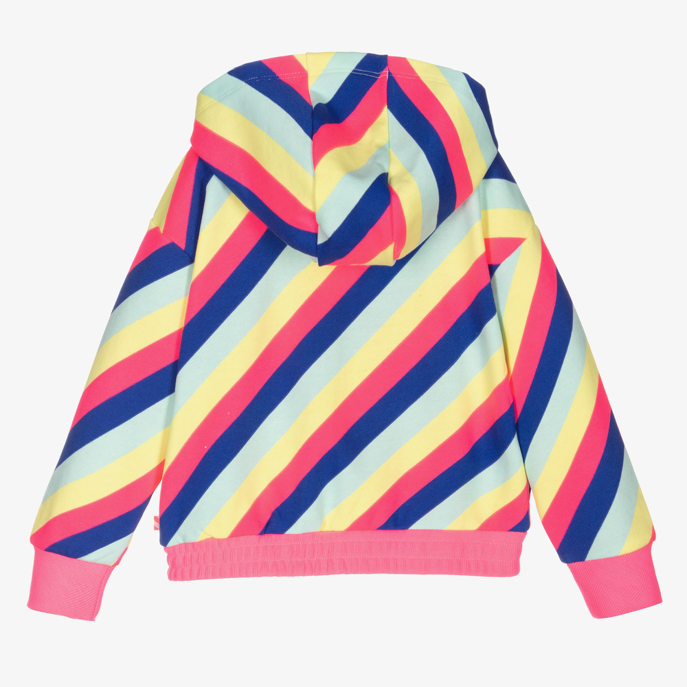 Billieblush-Blue & Pink Zip-Up Hoodie | Childrensalon Outlet