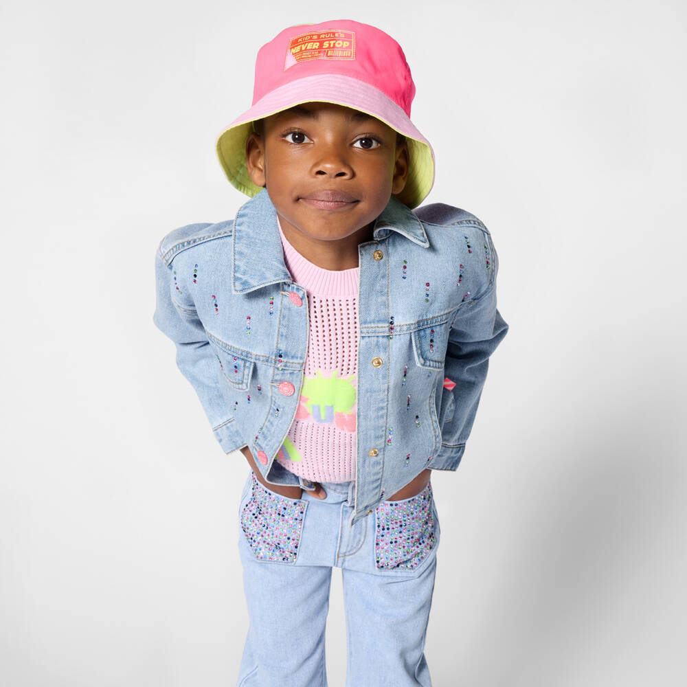 Billieblush-Джинсы синие с карманами с пайетками для девочек | Childrensalon Outlet