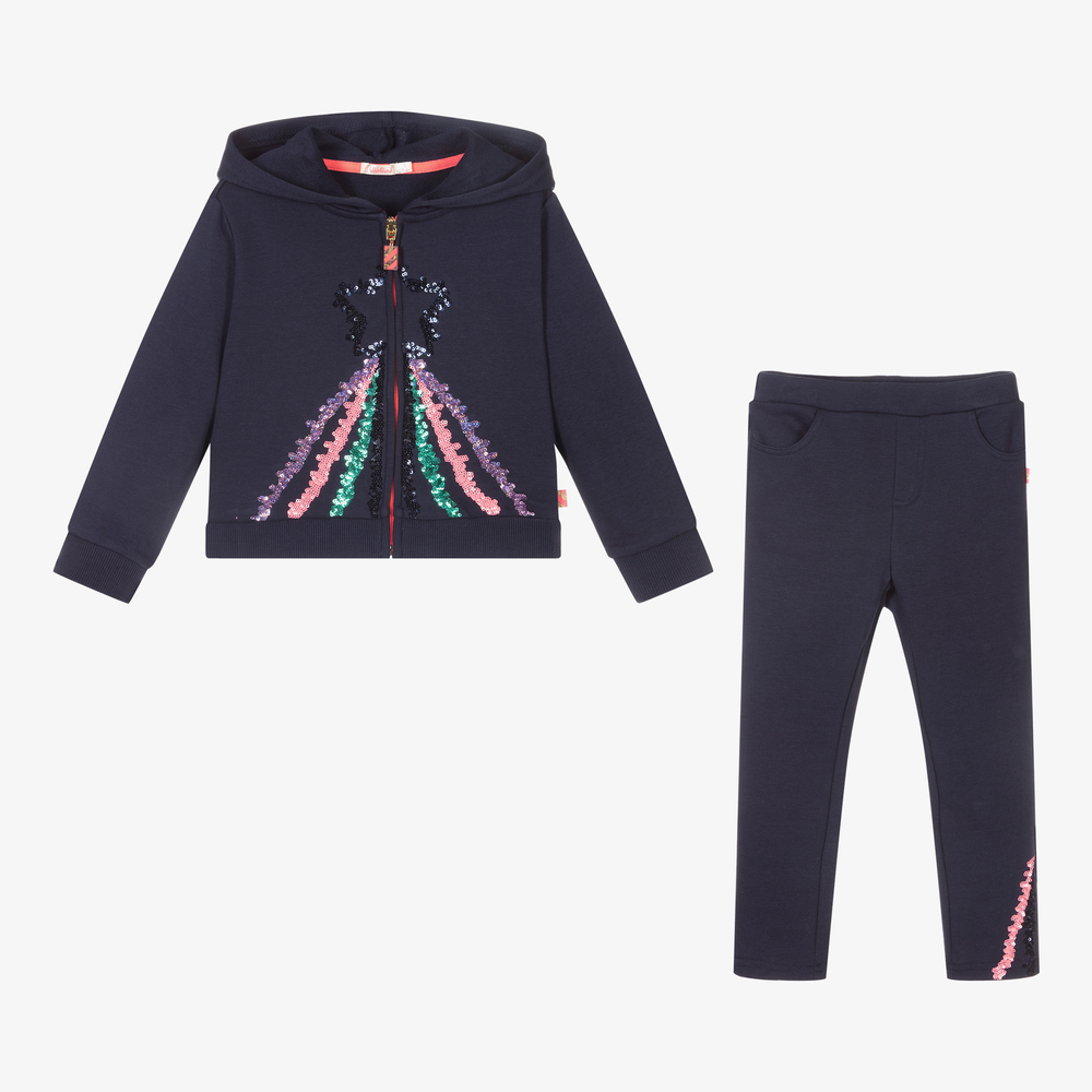 Billieblush-Blue Sequinned Star Tracksuit | Childrensalon Outlet
