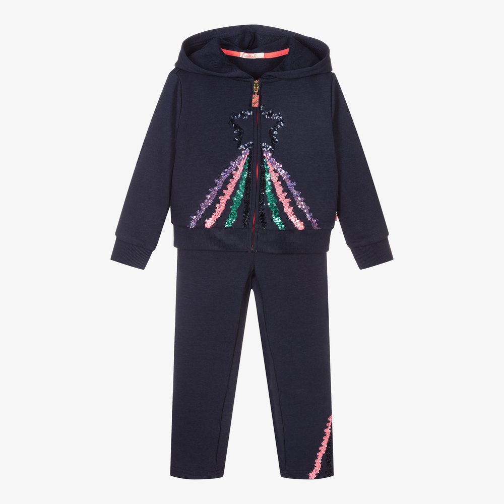 Billieblush-Blue Sequinned Star Tracksuit | Childrensalon Outlet