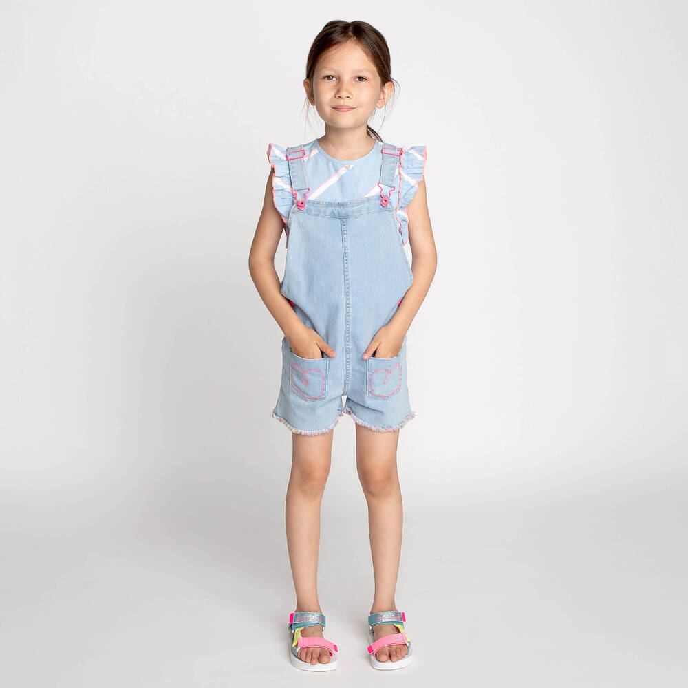 Billieblush-Blue Striped Cotton Blouse | Childrensalon Outlet