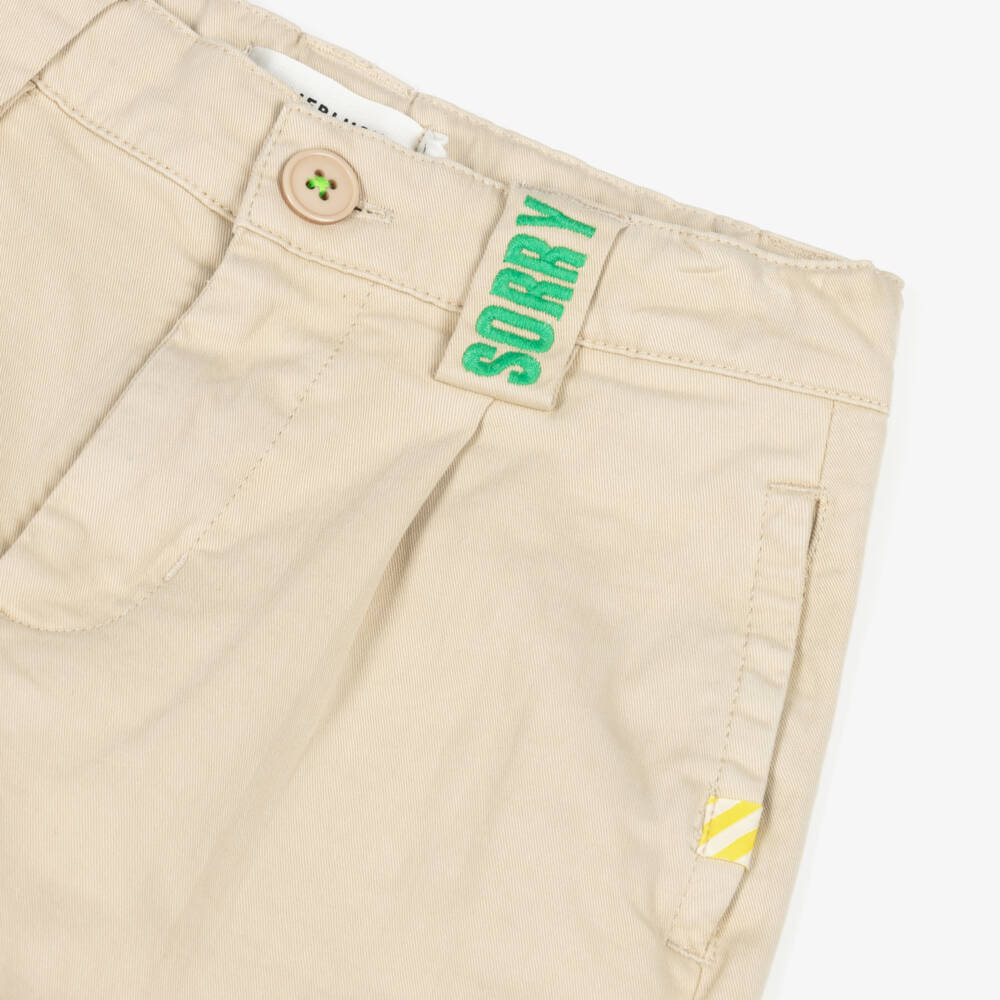 Billieblush-Мягкие бежевые брюки из твила для мальчиков | Childrensalon Outlet