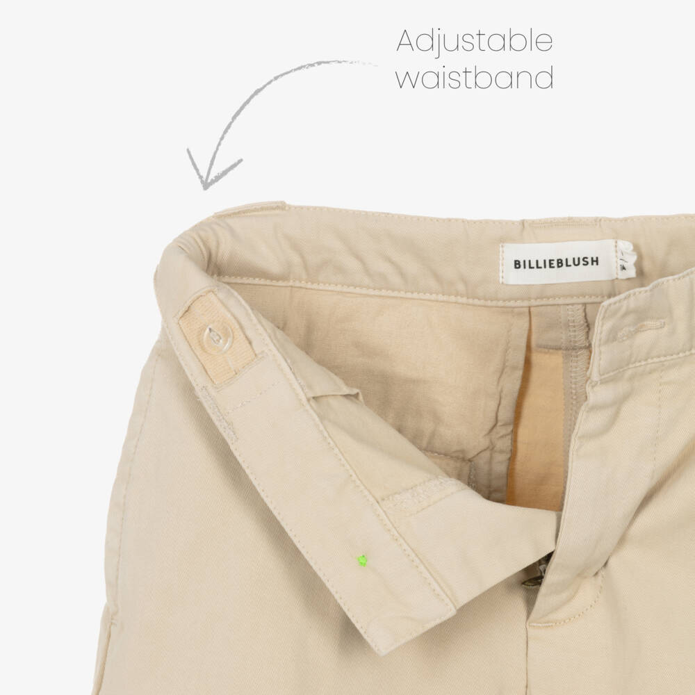 Billieblush-Мягкие бежевые брюки из твила для мальчиков | Childrensalon Outlet