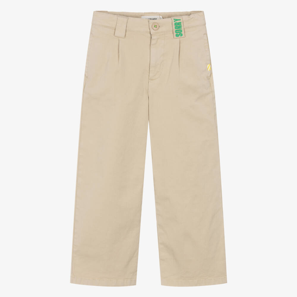 Billieblush-Мягкие бежевые брюки из твила для мальчиков | Childrensalon Outlet