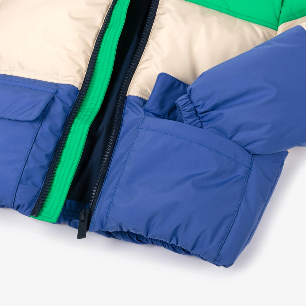 Billieblush-Boys Green & Blue Colourblock Puffer Jacket | Childrensalon Outlet