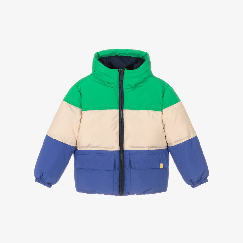 Billieblush-Ярко-зеленый и синий пуховик для мальчиков | Childrensalon Outlet