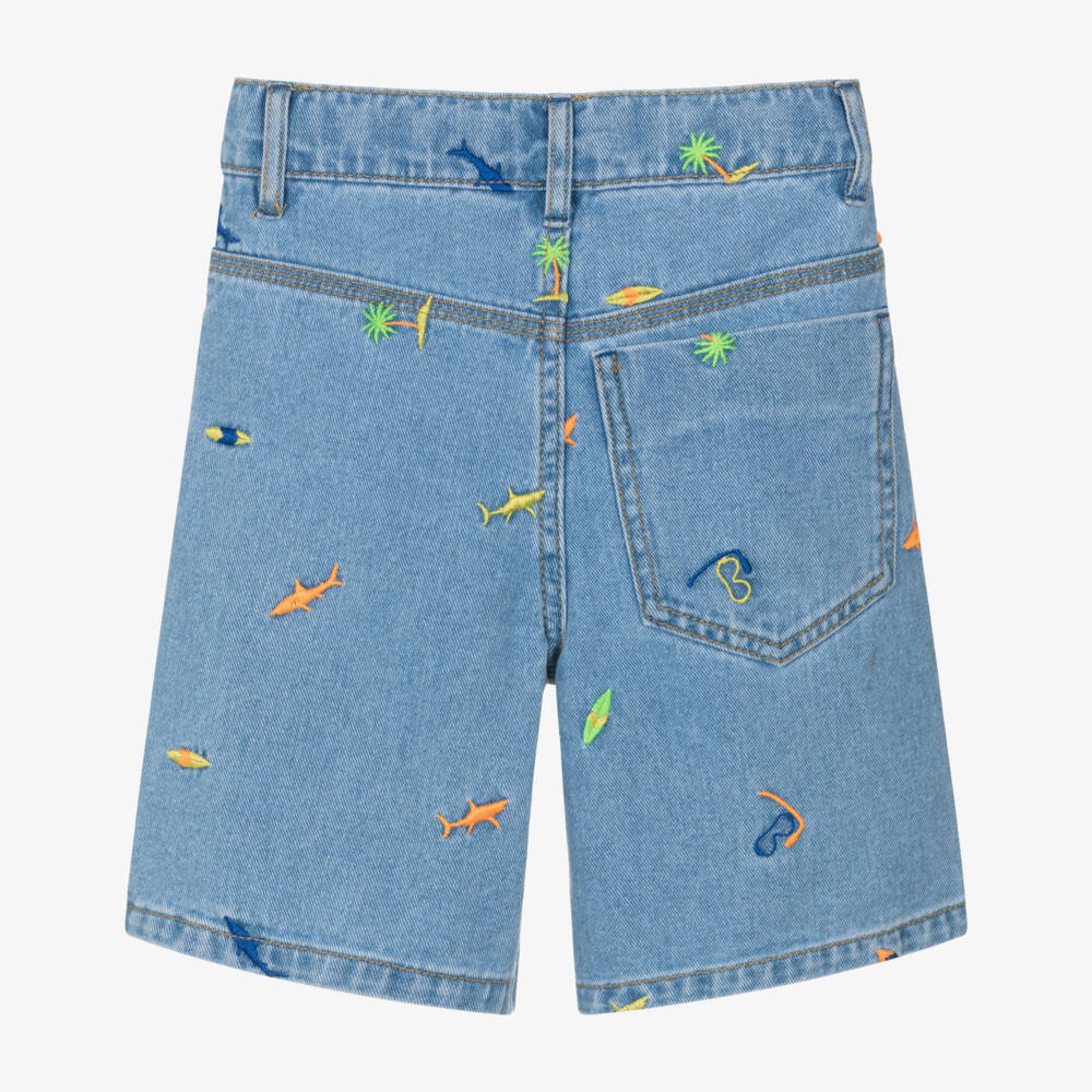 Billieblush-Denim Embroidered Shorts | Childrensalon Outlet
