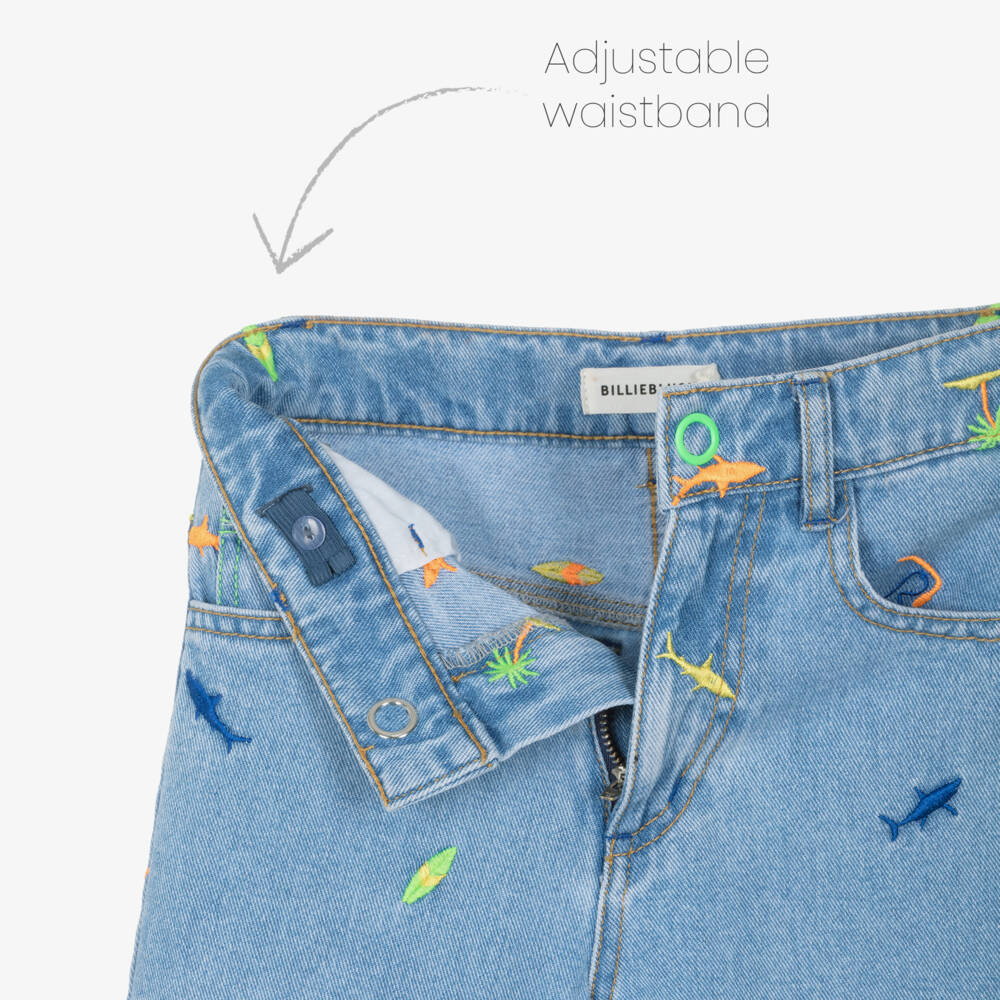 Billieblush-Denim Embroidered Shorts | Childrensalon Outlet