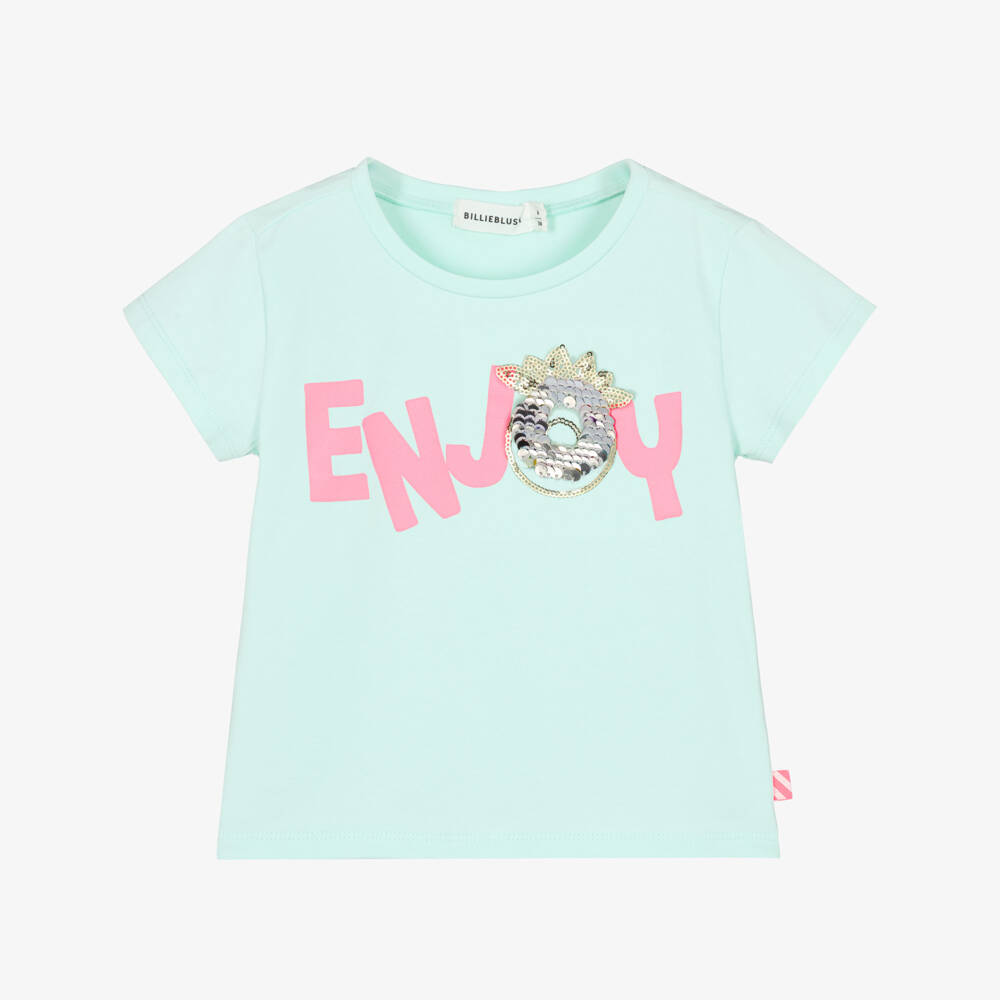 Billieblush-Футболка Enjoy Pineapple зеленая для девочек | Childrensalon Outlet