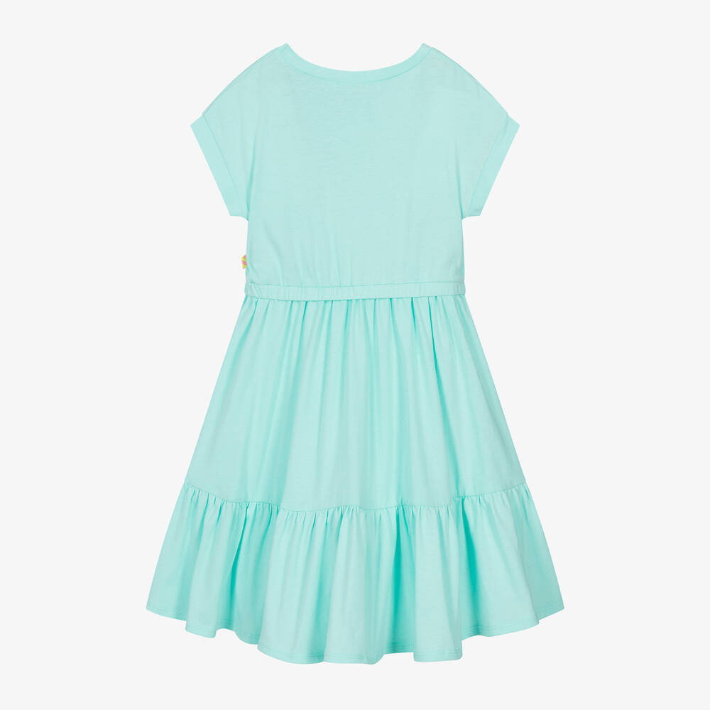 Billieblush-فستان قطن جيرسي لون أزرق أكوا | Childrensalon Outlet