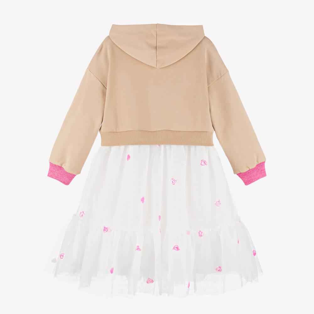 Billieblush-فستان هودي تول بيج للبنات | Childrensalon Outlet