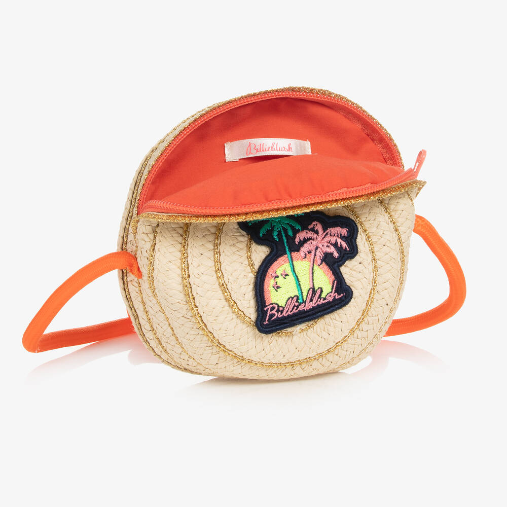 Billieblush-Girls Beige Palm Tree Shoulder Bag (15cm) | Childrensalon Outlet