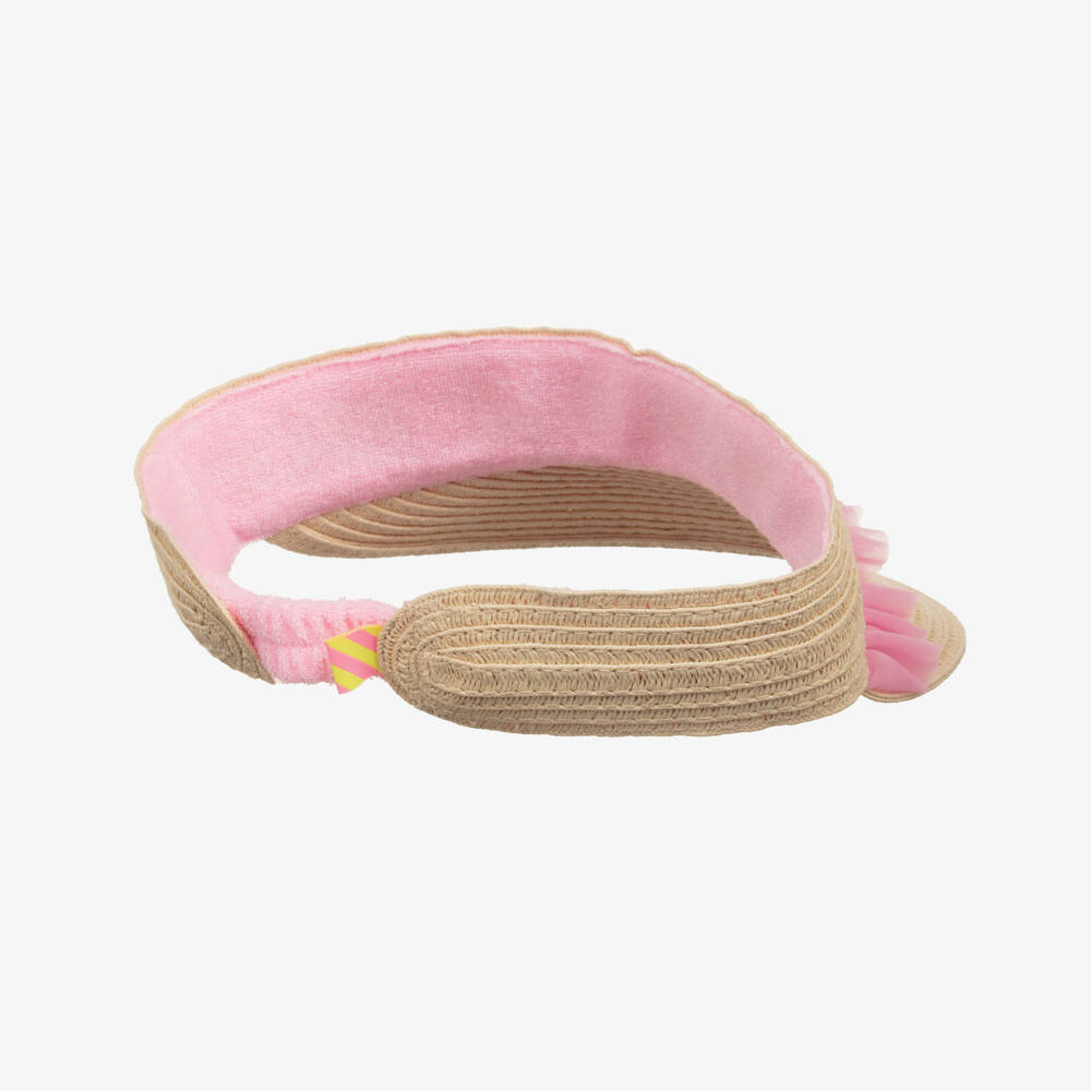 Billieblush-Girls Beige Ruffle Straw Visor | Childrensalon Outlet