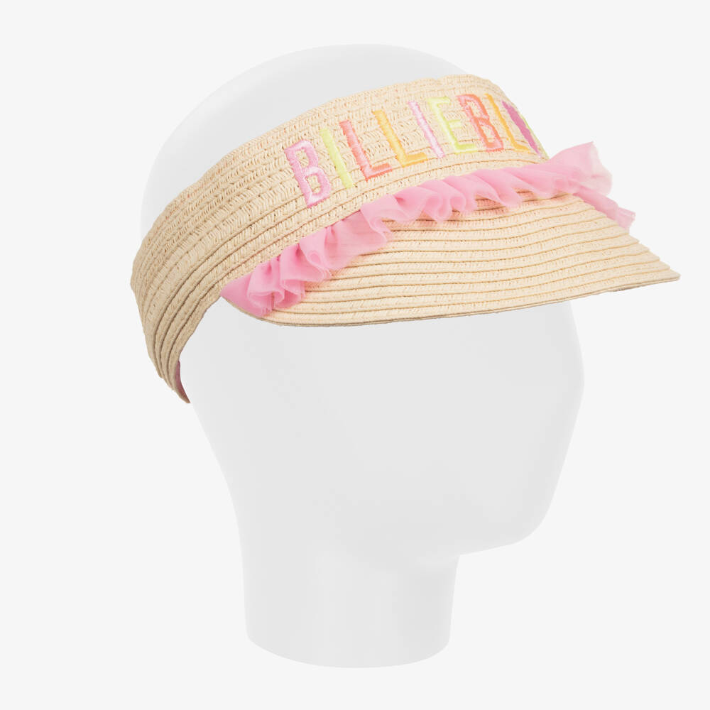 Billieblush-Girls Beige Ruffle Straw Visor | Childrensalon Outlet
