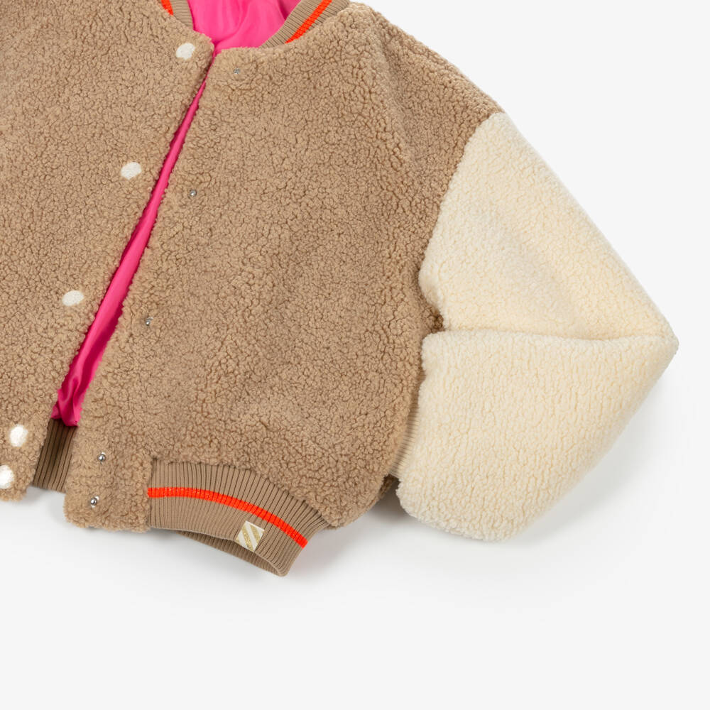 Billieblush-Бежевая флисовая куртка для девочек | Childrensalon Outlet