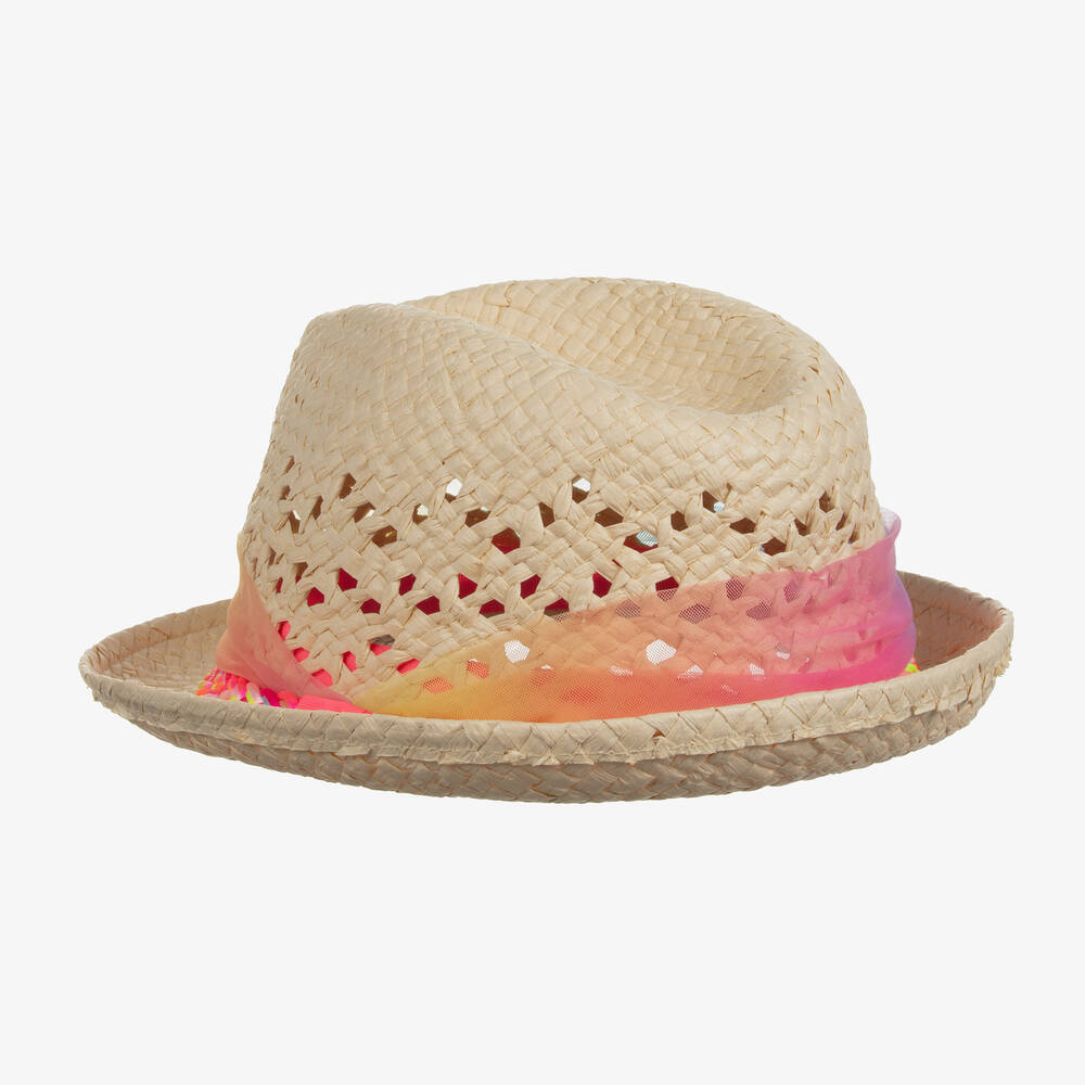 Billieblush-قبعة قش لون بيج للبنات | Childrensalon Outlet