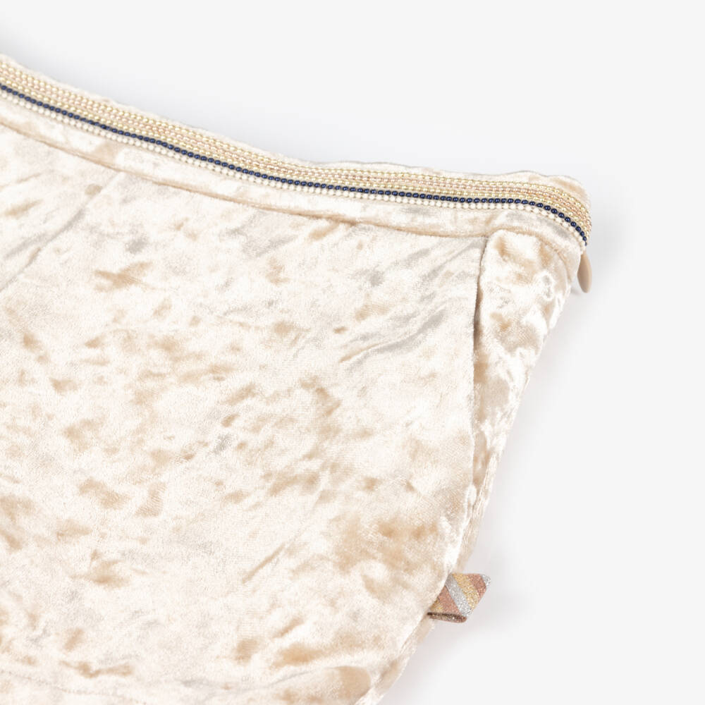 Billieblush-شورت مخملي بيج للبنات | Childrensalon Outlet