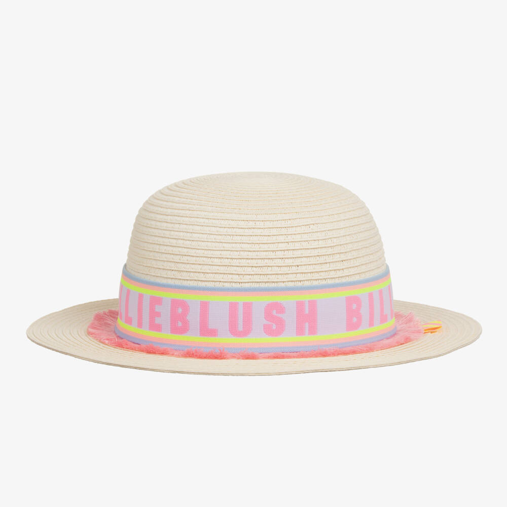 Billieblush-Girls Beige Summer Straw Hat | Childrensalon Outlet