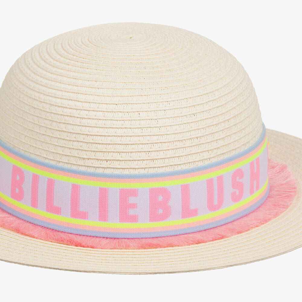 Billieblush-Girls Beige Summer Straw Hat | Childrensalon Outlet