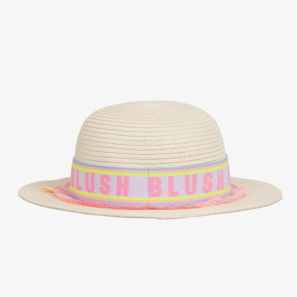 Billieblush-Girls Beige Summer Straw Hat | Childrensalon Outlet