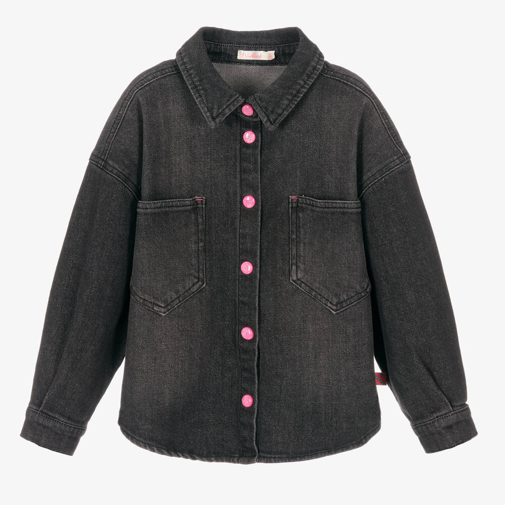 Billieblush - Черная джинсовая рубашка для девочек | Childrensalon
