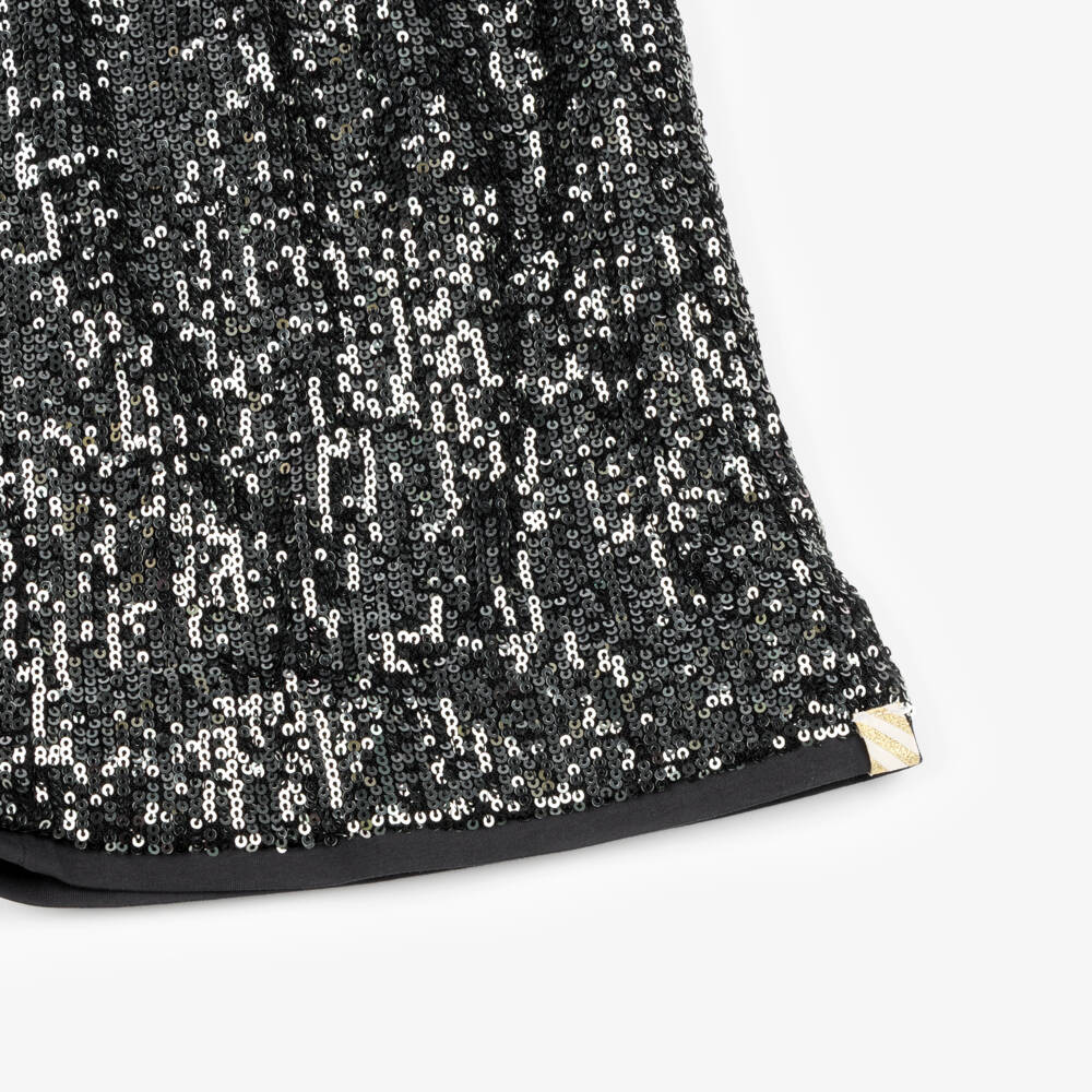 Billieblush-Girls Black Sequinned Wide-Leg Trousers | Childrensalon Outlet