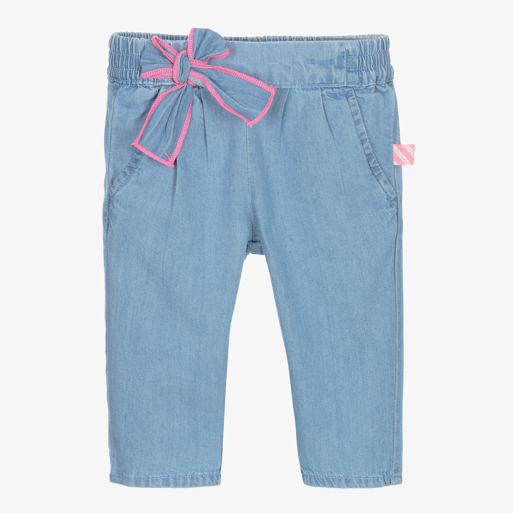 Billieblush-بنطلون قطن لون أزرق للبنات | Childrensalon Outlet