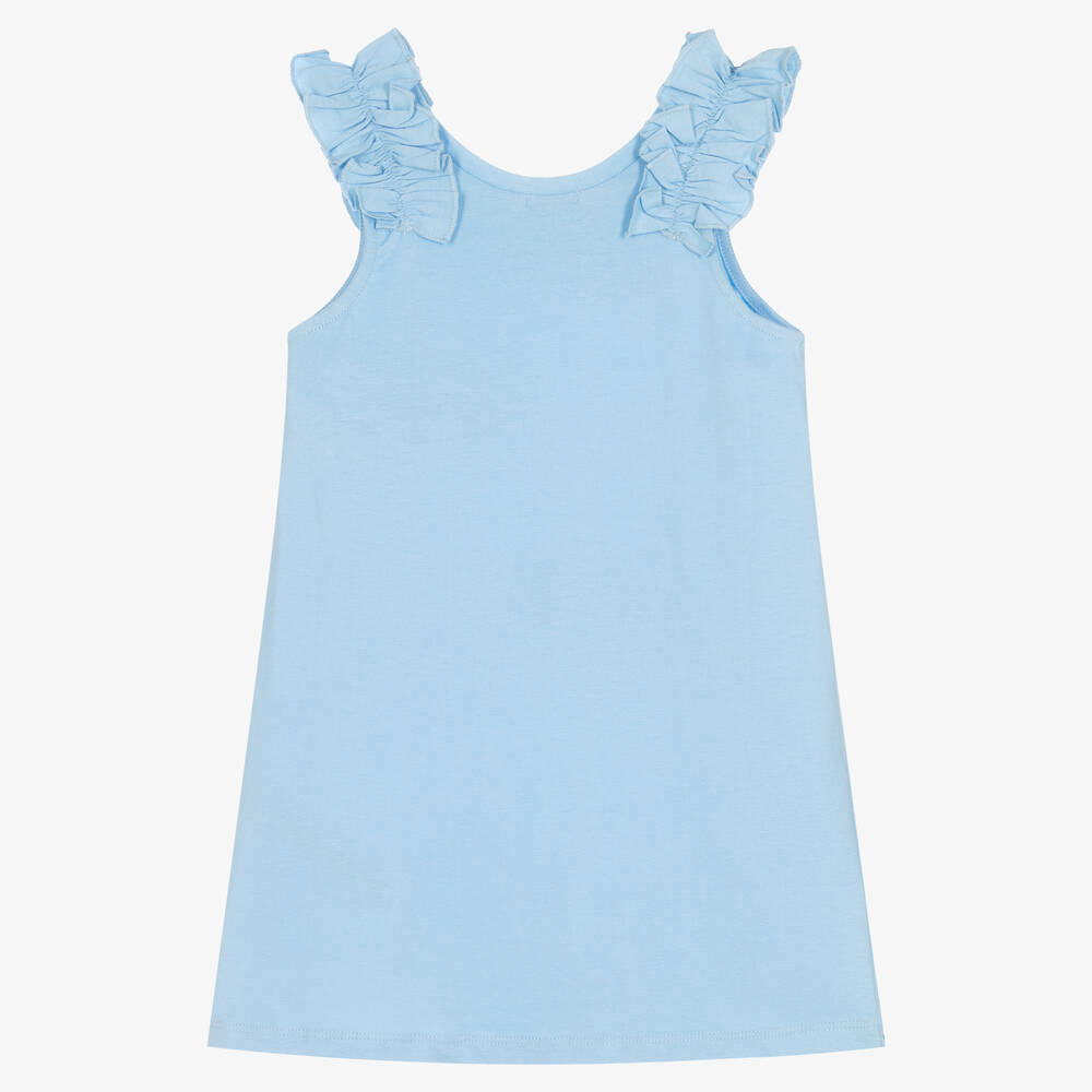 Billieblush - Girls Blue Cotton Dress | Childrensalon Outlet