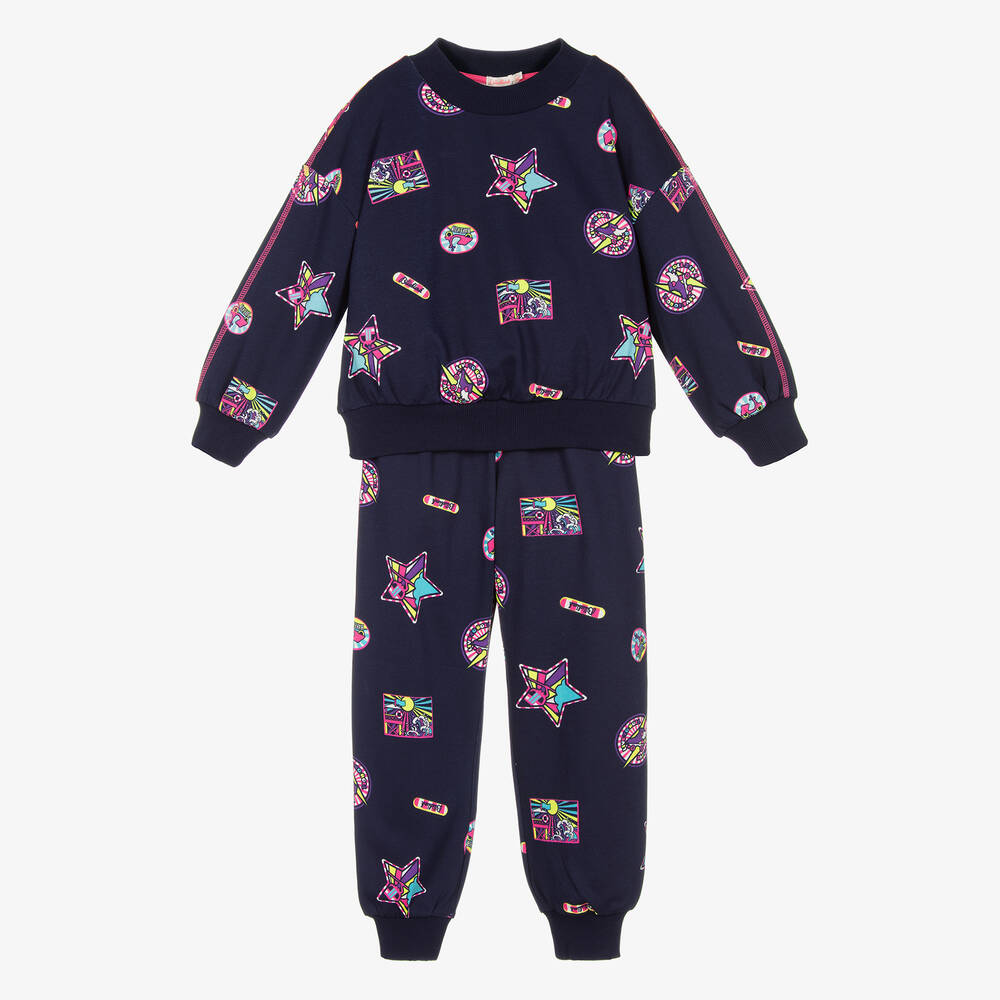 Billieblush-Синий спортивный костюм из хлопкового джерси | Childrensalon Outlet