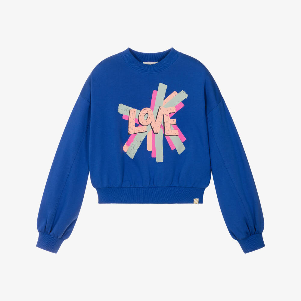 Billieblush-Ярко-синий свитшот Love для девочек | Childrensalon Outlet