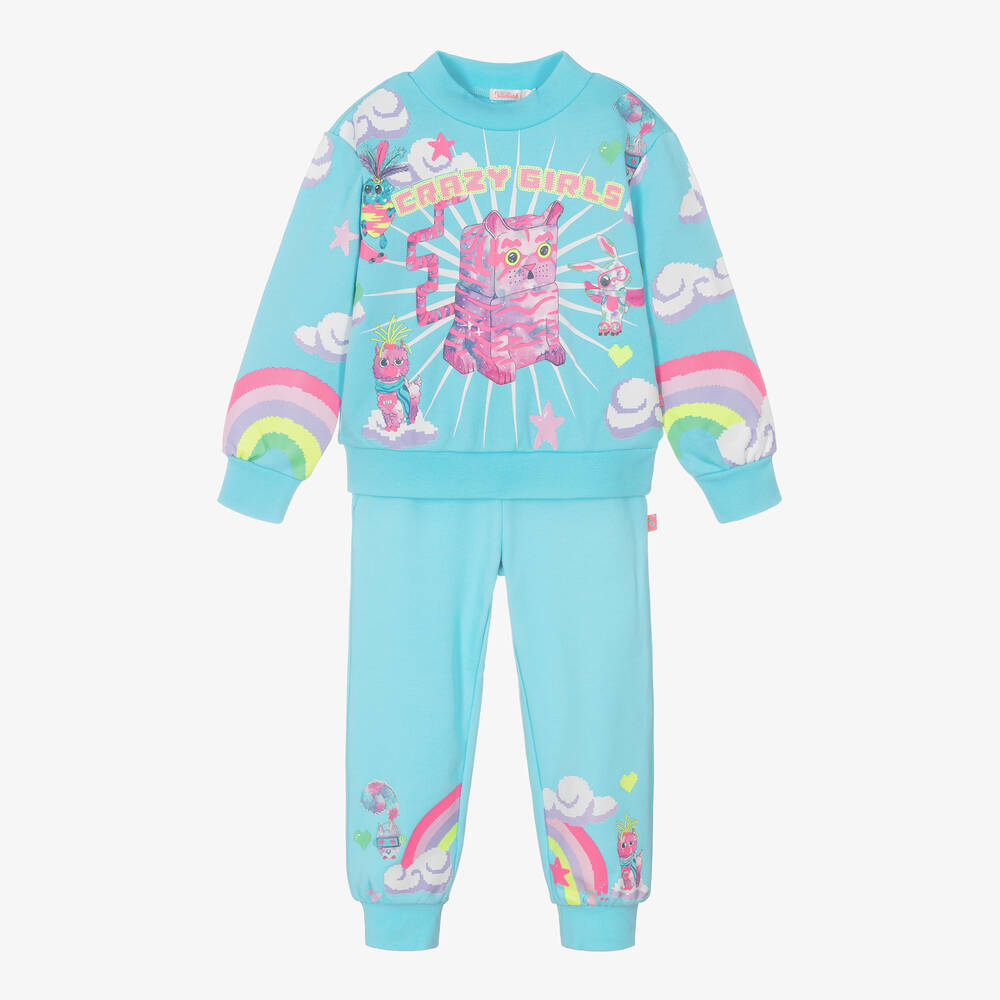 Billieblush - Survêtement bleu en coton Metablush | Childrensalon