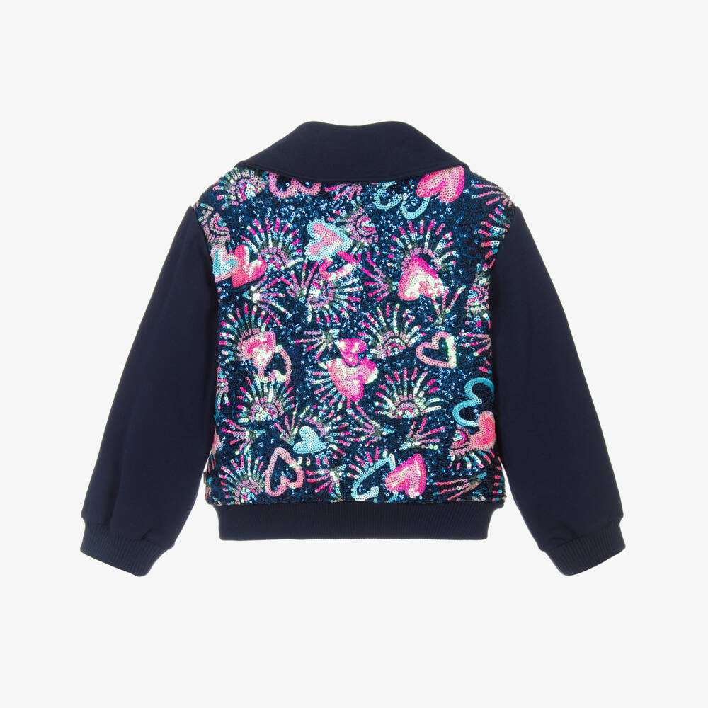 Billieblush-Куртка из хлопка с синими пайетками для девочек | Childrensalon Outlet