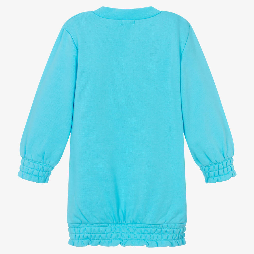 Billieblush-Girls Blue Cotton Sweatshirt Dress | Childrensalon Outlet