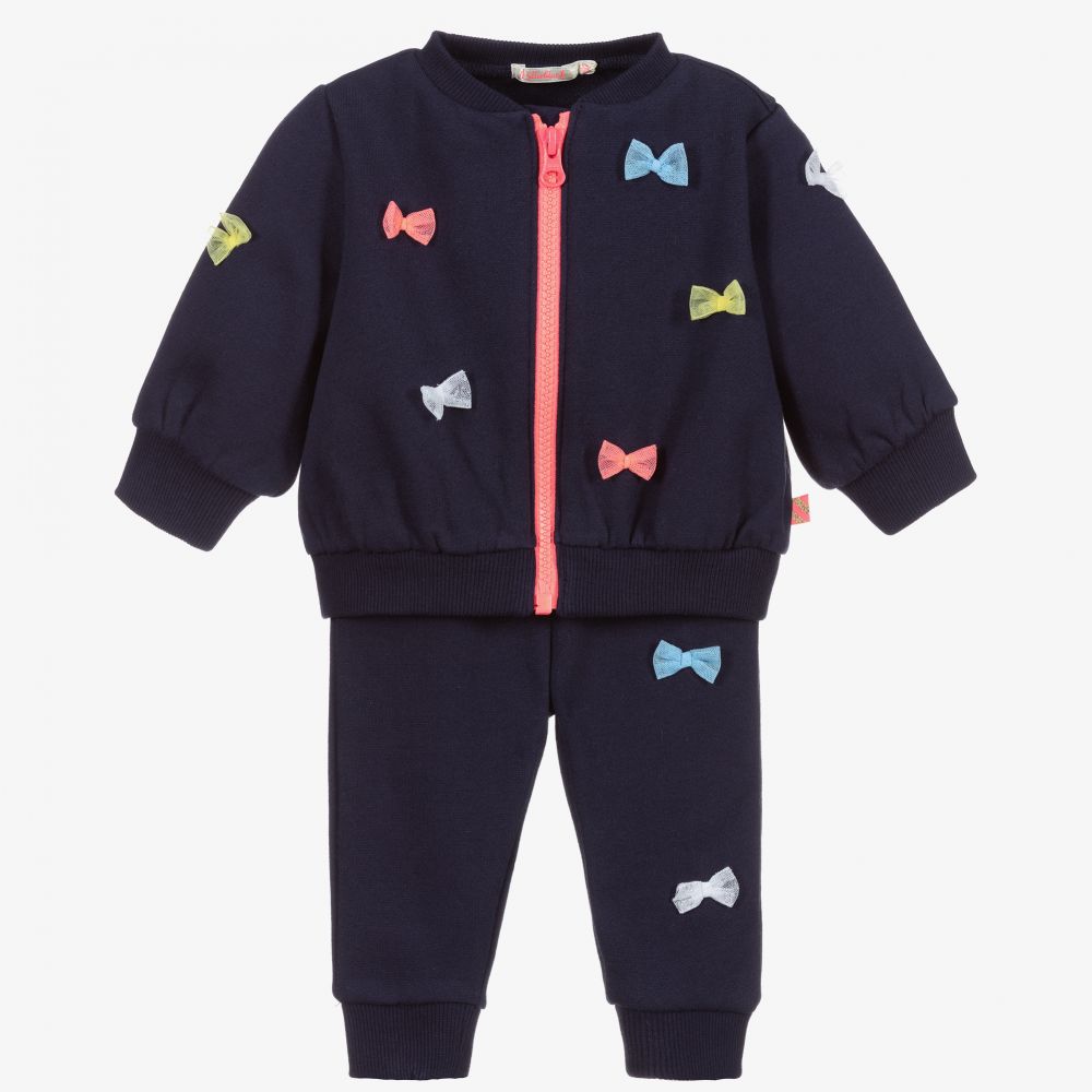 Billieblush - Girls Blue Cotton Tracksuit | Childrensalon